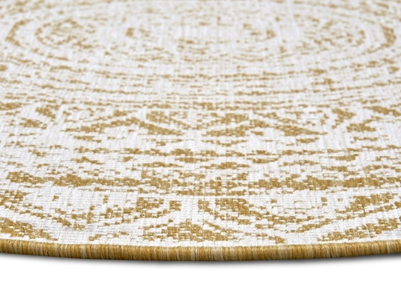 Runde Teppiche In & Outdoor Reversibel - Siruma Gelb/creme Runde Teppiche In & Outdoor Reversibel - Siruma Gelb/creme