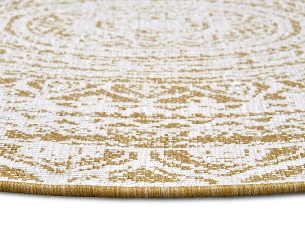 Runde Teppiche In & Outdoor Reversibel - Siruma Gelb/creme Runde Teppiche In & Outdoor Reversibel - Siruma Gelb/creme