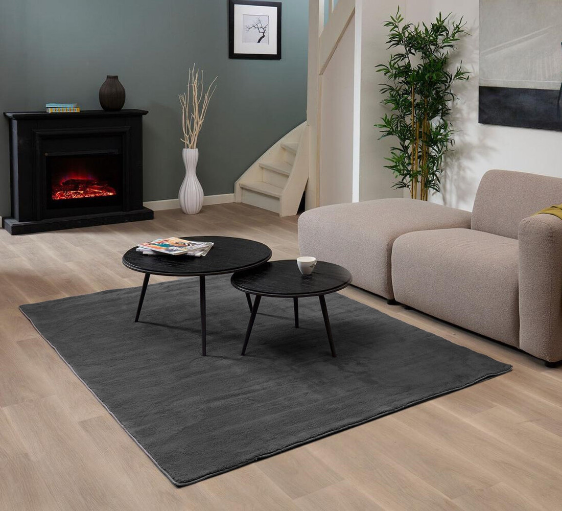 Waschbarer Teppich - Malaga Anthrazit Waschbarer Teppich - Malaga Anthrazit