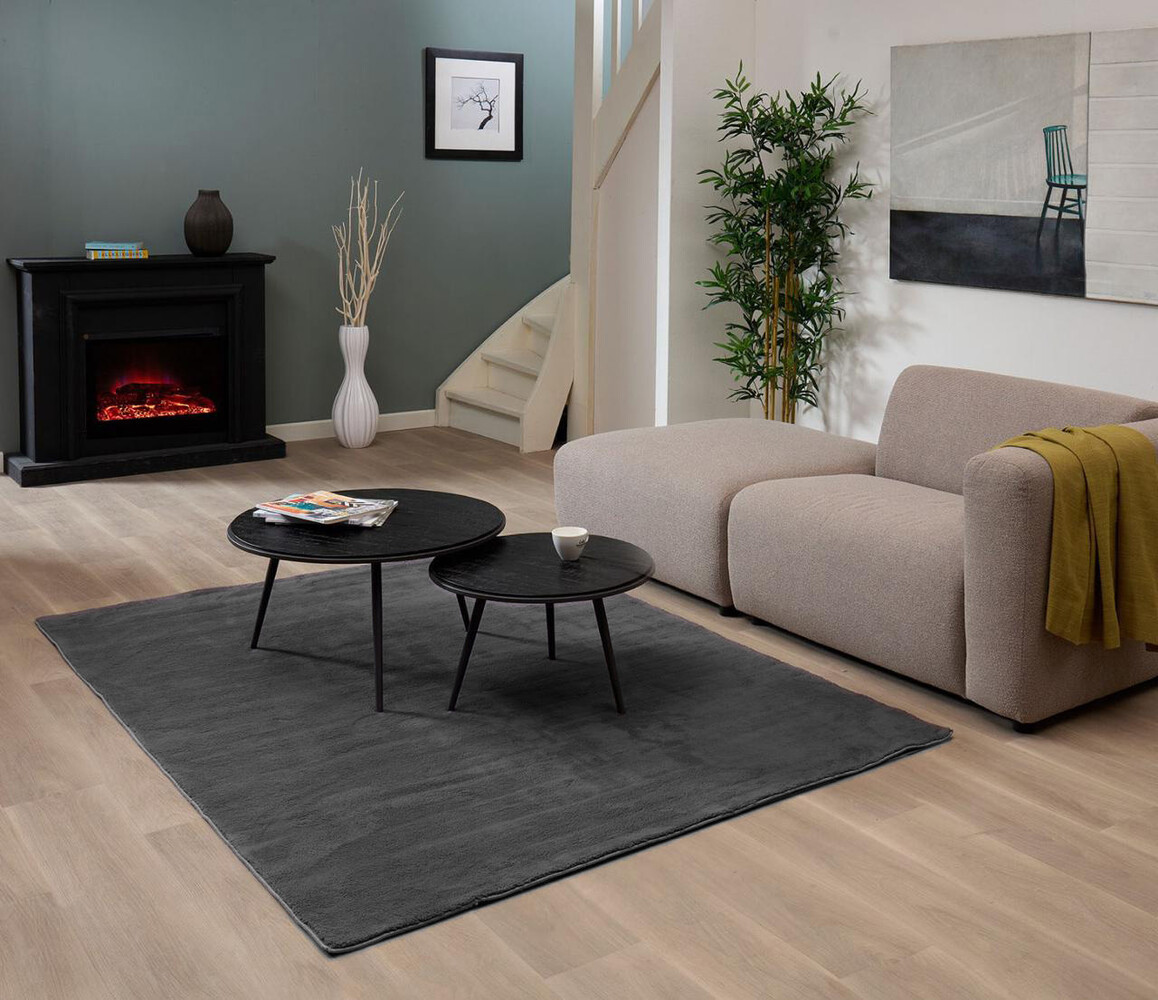 Waschbarer Teppich - Malaga Anthrazit Waschbarer Teppich - Malaga Anthrazit