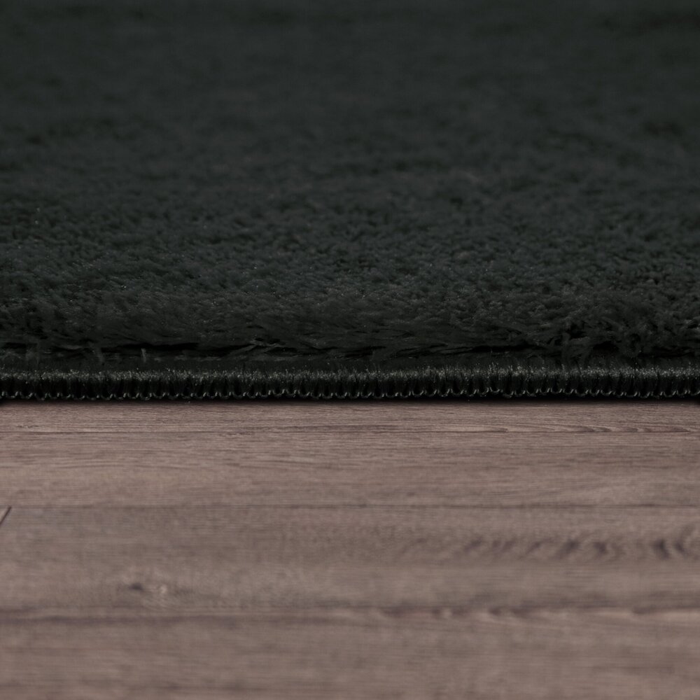 Waschbarer Teppich - Malaga Schwarz Waschbarer Teppich - Malaga Schwarz