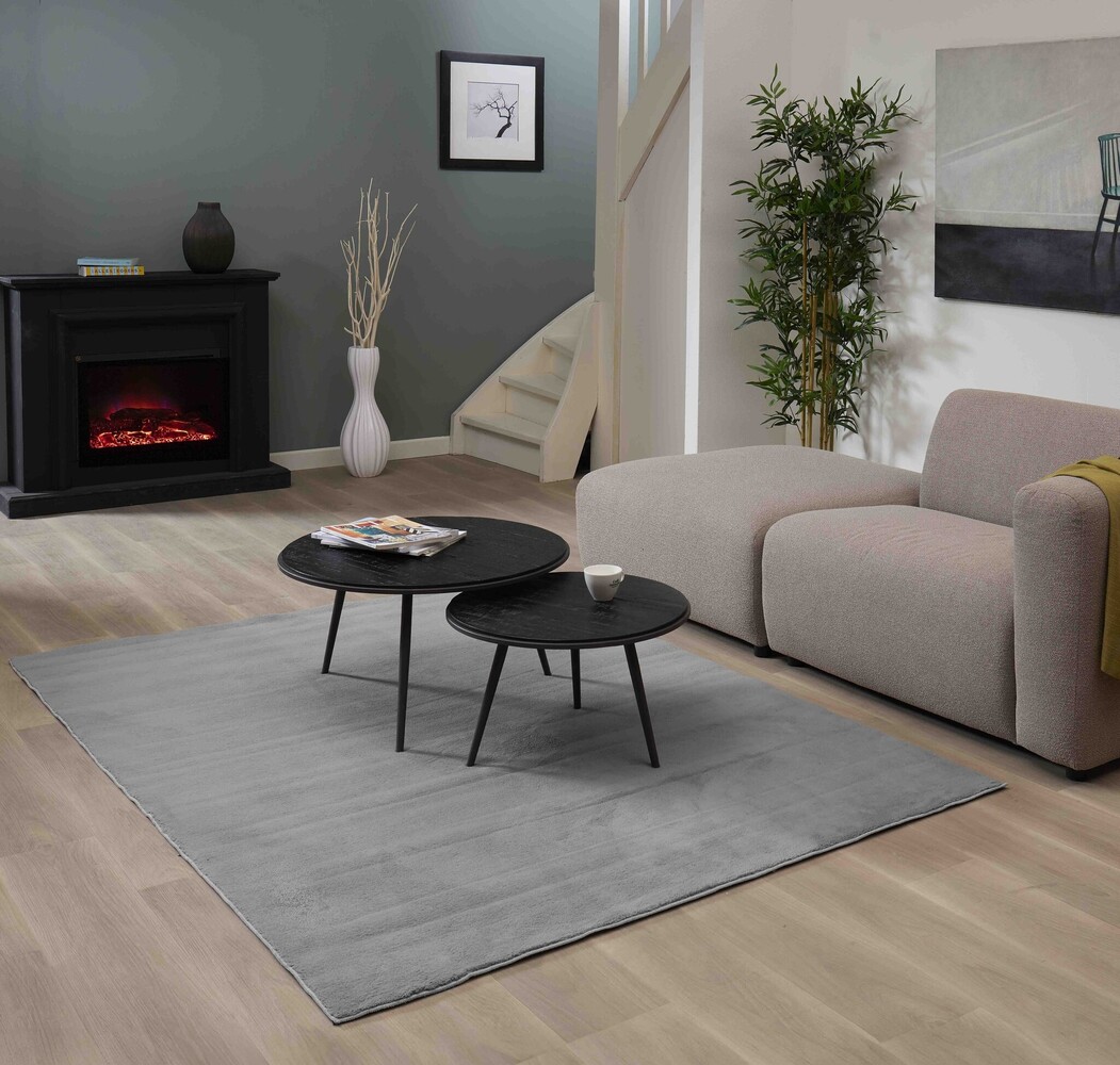 Waschbarer Teppich - Malaga Grau Waschbarer Teppich - Malaga Grau