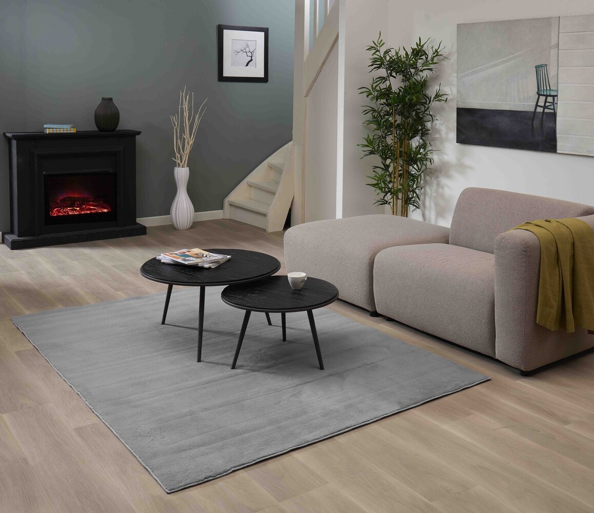 Waschbarer Teppich - Malaga Grau Waschbarer Teppich - Malaga Grau