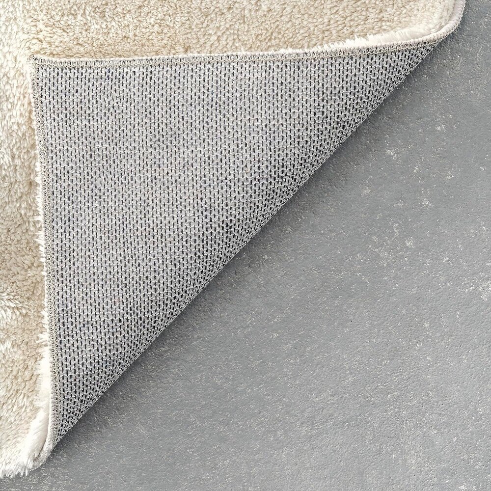 Waschbarer Teppich Solid- Rund - Creme Waschbarer Teppich Solid- Rund - Creme