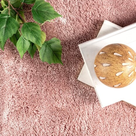 Waschbarer Teppich Solid- Rund -  Rosa Waschbarer Teppich Solid- Rund -  Rosa