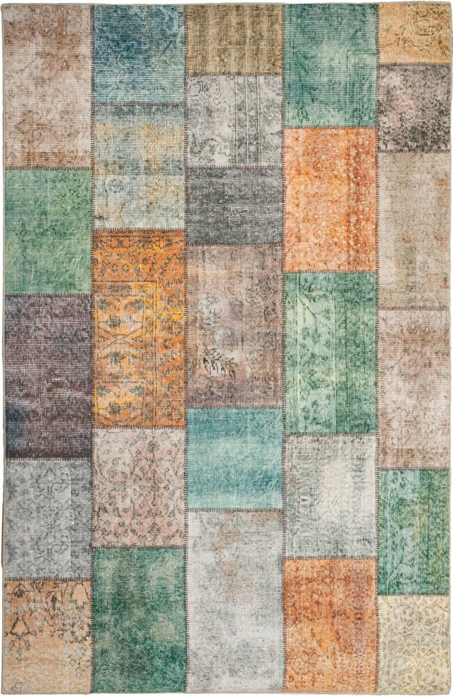 Patchwork Teppich - Burano Vintage Multi/Grün/Orange Patchwork Teppich - Burano Vintage Multi/Grün/Orange