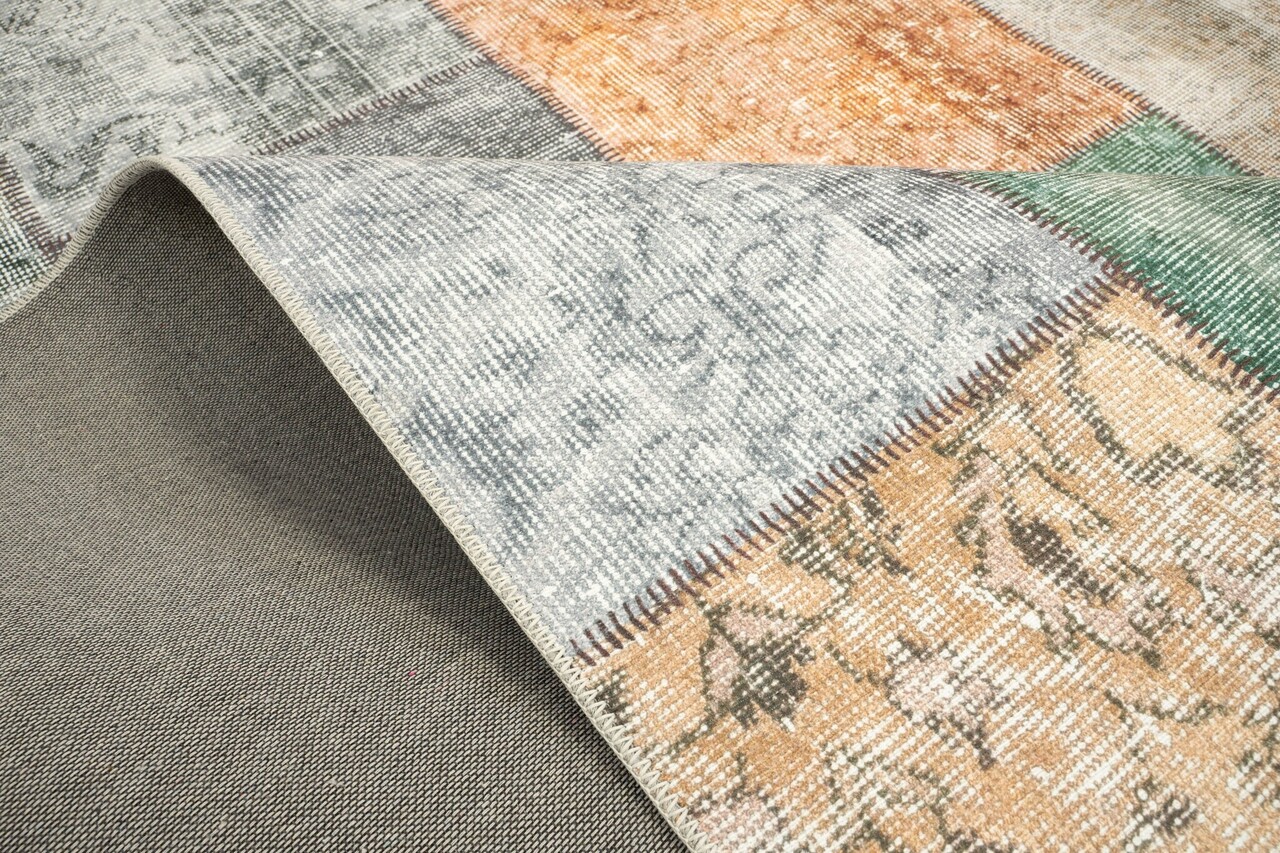 Patchwork Teppich - Burano Vintage Multi/Grün/Orange Patchwork Teppich - Burano Vintage Multi/Grün/Orange