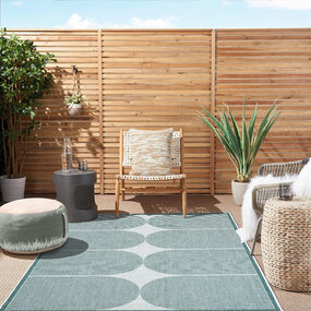 Wendbare Teppiche In & Outdoor - Terrazo Grün Wendbare Teppiche In & Outdoor - Terrazo Grün