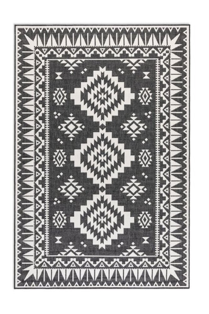 Elle Decoration - Teppich In & Outdoor -  Gemini Schwarz / Weiß Elle Decoration - Teppich In & Outdoor -  Gemini Schwarz / Weiß