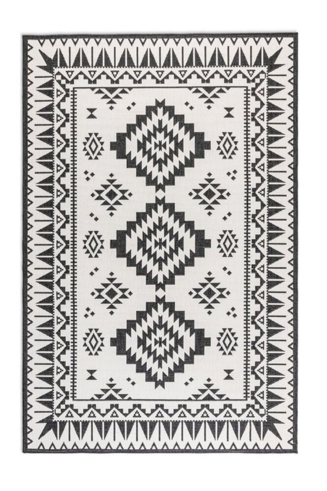 Elle Decoration - Teppich In & Outdoor -  Gemini Schwarz / Weiß Elle Decoration - Teppich In & Outdoor -  Gemini Schwarz / Weiß