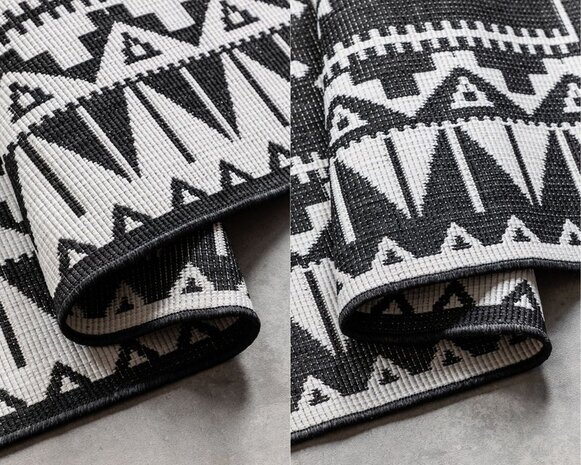 Elle Decoration - Teppich In & Outdoor -  Gemini Schwarz / Weiß Elle Decoration - Teppich In & Outdoor -  Gemini Schwarz / Weiß