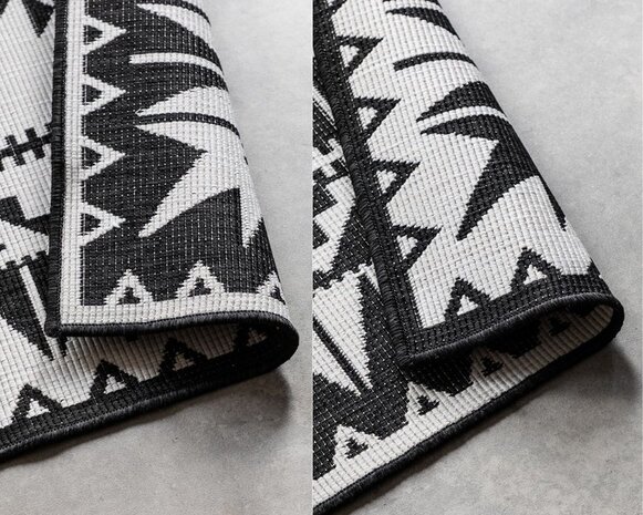 Elle Decoration - Teppich In & Outdoor -  Gemini Schwarz / Weiß Elle Decoration - Teppich In & Outdoor -  Gemini Schwarz / Weiß