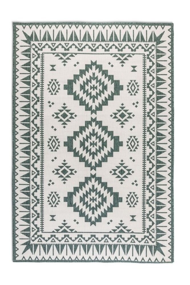 Elle Decoration - Teppich In & Outdoor - Gemini Grün / Creme Elle Decoration - Teppich In & Outdoor - Gemini Grün / Creme