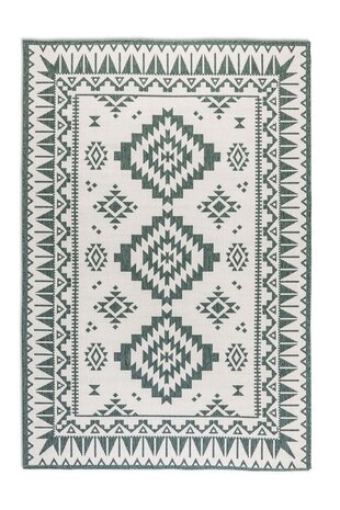 Elle Decoration - Teppich In & Outdoor - Gemini Grün / Creme Elle Decoration - Teppich In & Outdoor - Gemini Grün / Creme