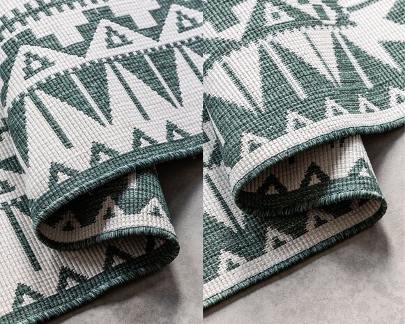 Elle Decoration - Teppich In & Outdoor - Gemini Grün / Creme Elle Decoration - Teppich In & Outdoor - Gemini Grün / Creme