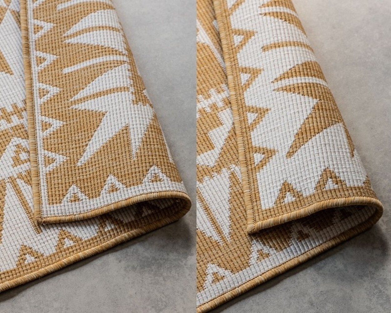 Elle Decoration - Teppich In & Outdoor - Gemini Ockergelb / creme Elle Decoration - Teppich In & Outdoor - Gemini Ockergelb / creme