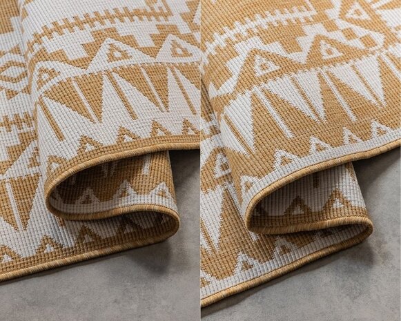 Elle Decoration - Teppich In & Outdoor - Gemini Ockergelb / creme Elle Decoration - Teppich In & Outdoor - Gemini Ockergelb / creme