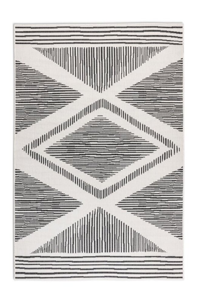 Elle Decoration - Teppich In & Outdoor - Reversibel - Rhombus - Schwarz Elle Decoration - Teppich In & Outdoor - Reversibel - Rhombus - Schwarz