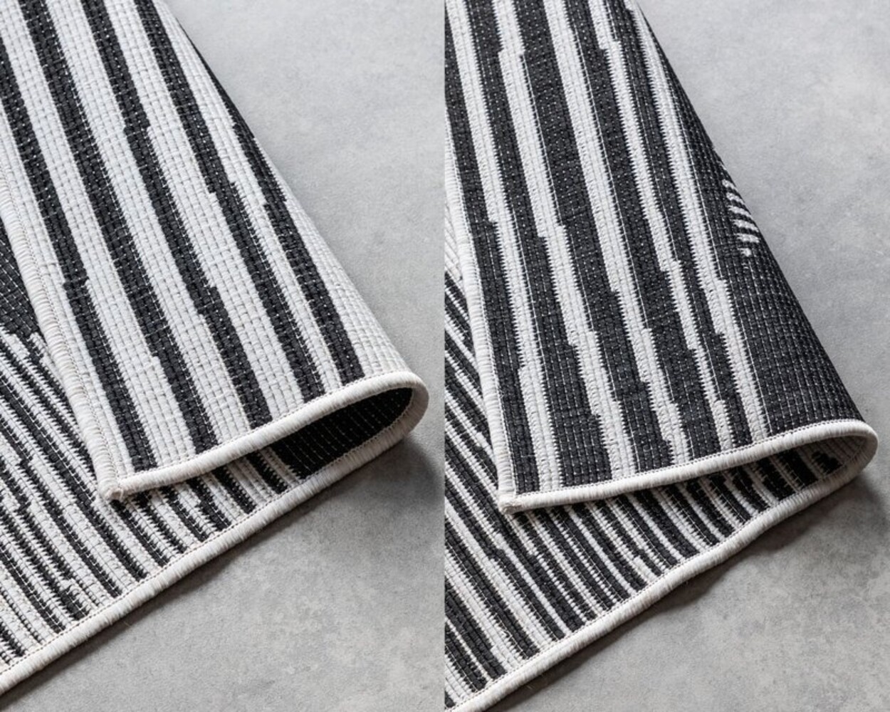 Elle Decoration - Teppich In & Outdoor - Reversibel - Rhombus - Schwarz Elle Decoration - Teppich In & Outdoor - Reversibel - Rhombus - Schwarz