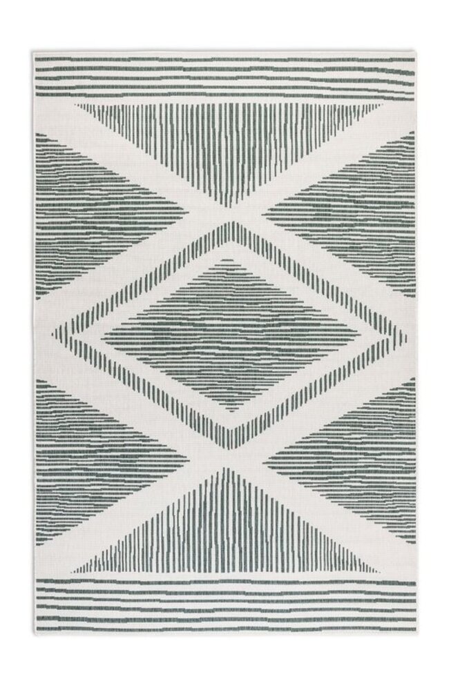Elle Decoration - Teppich In & Outdoor - Wendbar - Rhombus - Grün