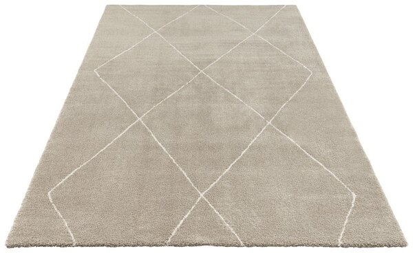 Elle Decoration - Modern Designteppich - Niederflor - Kariert - Beige Elle Decoration - Modern Designteppich - Niederflor - Kariert - Beige