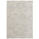 Elle Decoration - Modern Designteppich - Weicher Kurzflor - 3D Effekt - Creme / Grau Elle Decoration - Modern Designteppich - Weicher Kurzflor - 3D Effekt - Creme / Grau