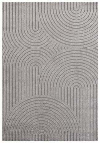 Elle Decoration - Modern Designteppich - Weicher Kurzflor - 3D-Effekt - Grau Elle Decoration - Modern Designteppich - Weicher Kurzflor - 3D-Effekt - Grau