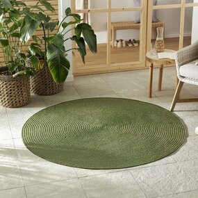 Rund Teppich In & Outdoor - Trenzado Grün Rund Teppich In & Outdoor - Trenzado Grün