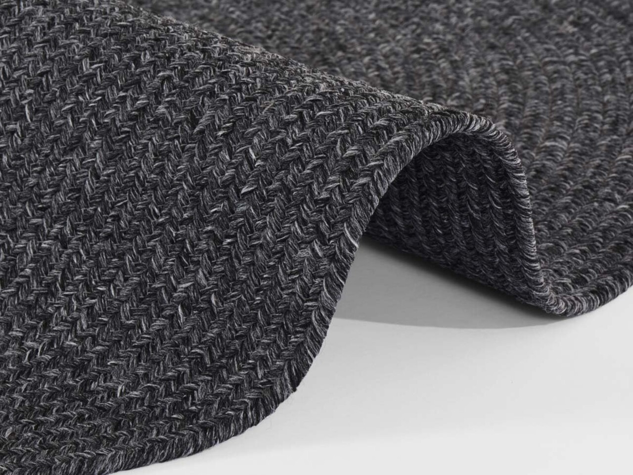 Rund Teppich In & Outdoor - Trenzado Dunkelgrau Rund Teppich In & Outdoor - Trenzado Dunkelgrau