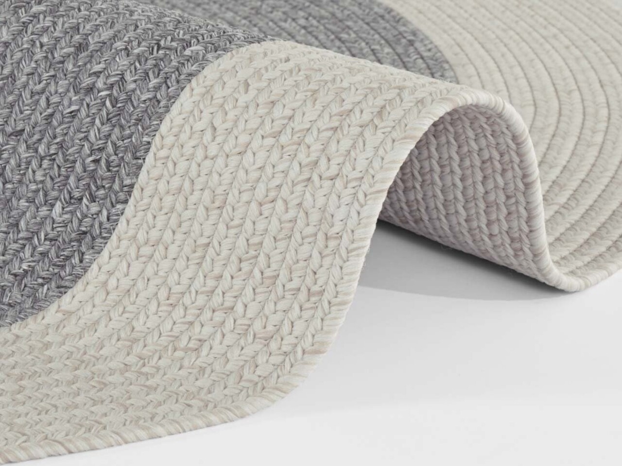 Rund Teppich In & Outdoor - Trenzado Grau/creme Rund Teppich In & Outdoor - Trenzado Grau/creme