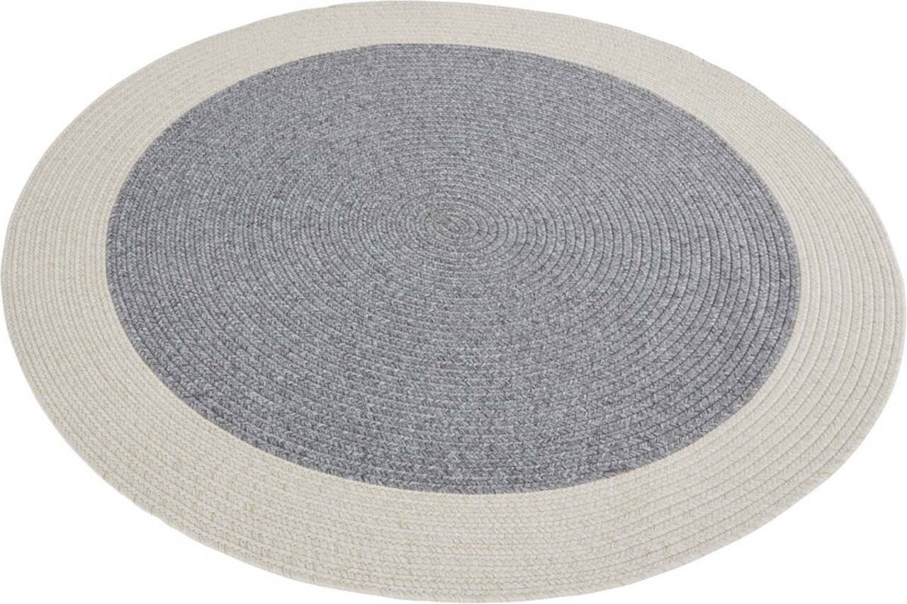 Rund Teppich In & Outdoor - Trenzado Grau/creme Rund Teppich In & Outdoor - Trenzado Grau/creme