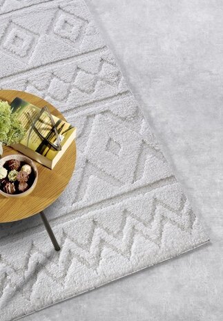 Skandinavischer Teppich - Galerie Itinerance Creme Skandinavischer Teppich - Galerie Itinerance Creme