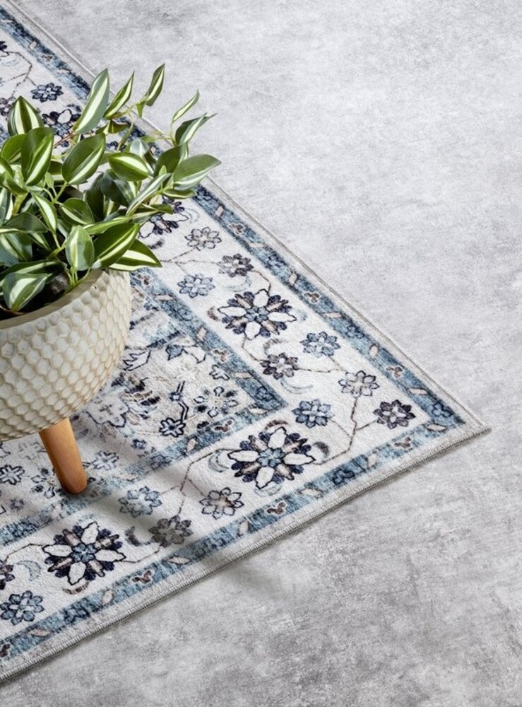 Vintage -Teppich - Imagination Saveh Blau/weiß