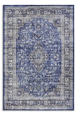 Vintage Teppich - Asya Dunkelblau/Creme Vintage Teppich - Asya Dunkelblau/Creme