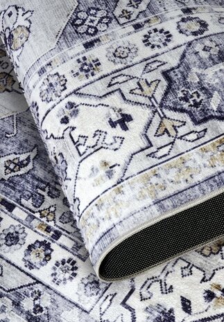 Vintage Teppich - Asya Blau/Gold