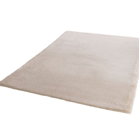 Flauschiger Teppich - Unifarbener Hochflor Superweich - Beige Flauschiger Teppich - Unifarbener Hochflor Superweich - Beige