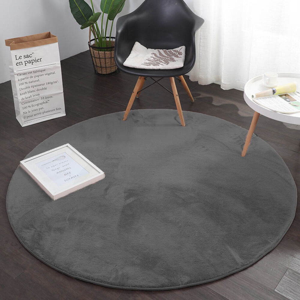 Flauschiger Teppich - Einfarbig Hochflor Superweich - Grau Flauschiger Teppich - Einfarbig Hochflor Superweich - Grau