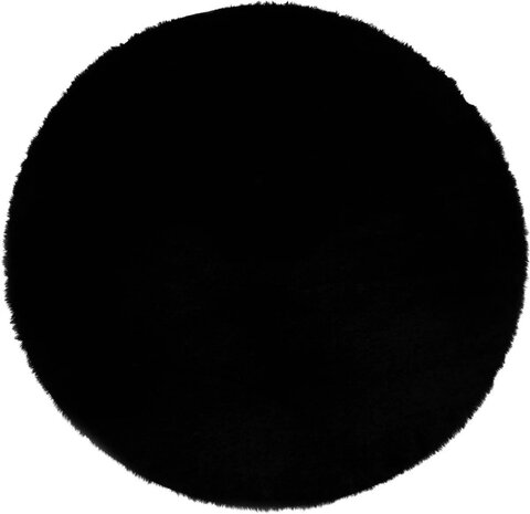Flauschiger Teppich - Unifarbener Hochflor Superweich - Schwarz Flauschiger Teppich - Unifarbener Hochflor Superweich - Schwarz