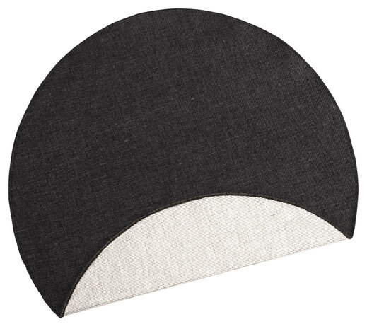 Rund Wendeteppich In & Outdoor - Miami Schwarz Rund Wendeteppich In & Outdoor - Miami Schwarz