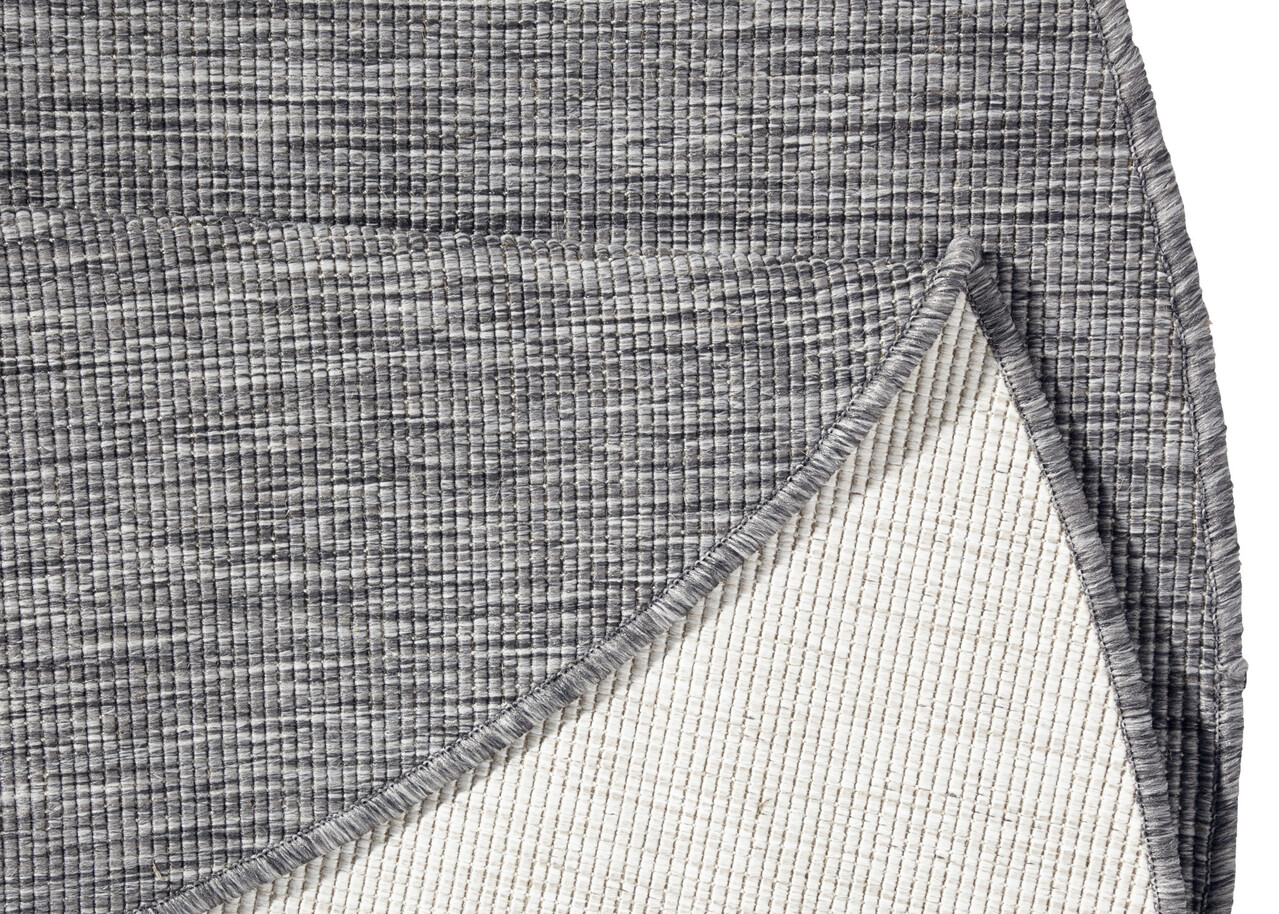 Rund Wendeteppich In & Outdoor - Miami Grau Rund Wendeteppich In & Outdoor - Miami Grau