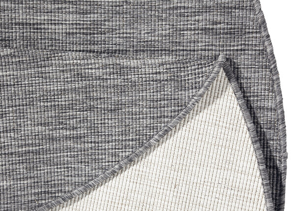 Rund Wendeteppich In & Outdoor - Miami Grau Rund Wendeteppich In & Outdoor - Miami Grau