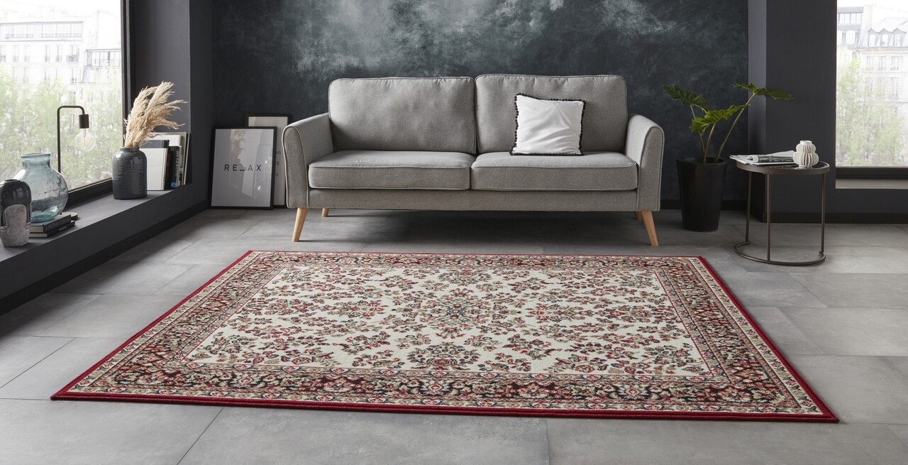 Klassischer Teppich - Oriental Rot / Creme Klassischer Teppich - Oriental Rot / Creme