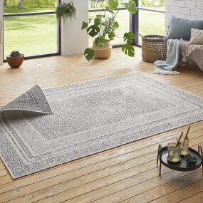 Wendeteppich Teppiche In & Outdoor - Vintage Retro Silber Wendeteppich Teppiche In & Outdoor - Vintage Retro Silber