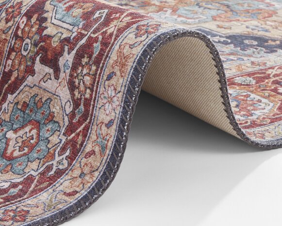 Vintage -Teppich - Oriental Sylla Dunkelblau/rot Vintage -Teppich - Oriental Sylla Dunkelblau/rot