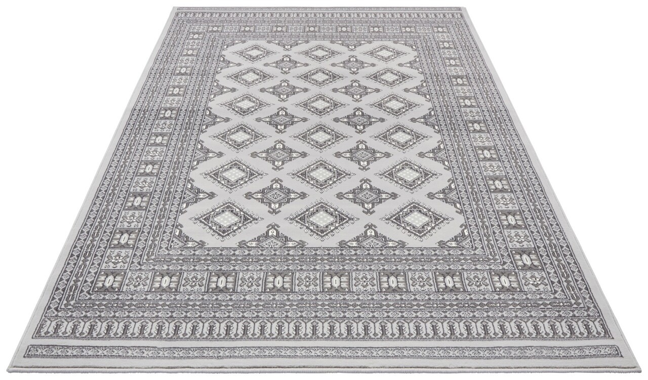 Klassischer Teppich - Kurzflor - Buchara - Grau