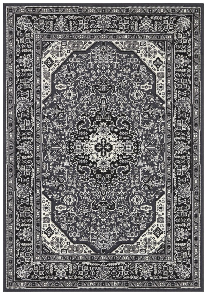 Klassischer Teppich - Kurzflor - Isfahan - DunkelGrau Klassischer Teppich - Kurzflor - Isfahan - DunkelGrau