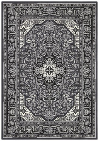 Klassischer Teppich - Kurzflor - Isfahan - DunkelGrau Klassischer Teppich - Kurzflor - Isfahan - DunkelGrau