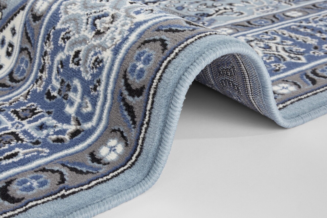 Klassischer Teppich - Kurzflor - Isfahan - Blau Klassischer Teppich - Kurzflor - Isfahan - Blau