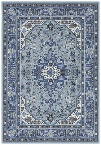 Klassischer Teppich - Kurzflor - Isfahan - Blau Klassischer Teppich - Kurzflor - Isfahan - Blau