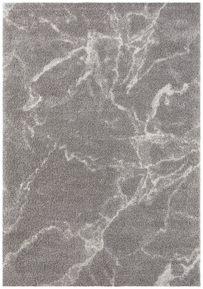 Hochflorteppich - Marmor Design - Grau / Creme Hochflorteppich - Marmor Design - Grau / Creme
